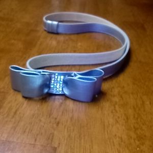 Sparkle dazzle bow leather belt